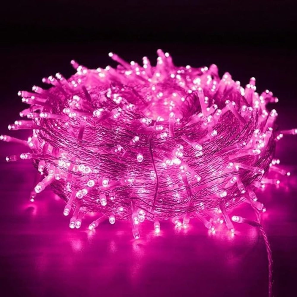 DesiDiya Decorative 38 Pixel Rice Light (Pink) - 12 Metres - 12 mtr