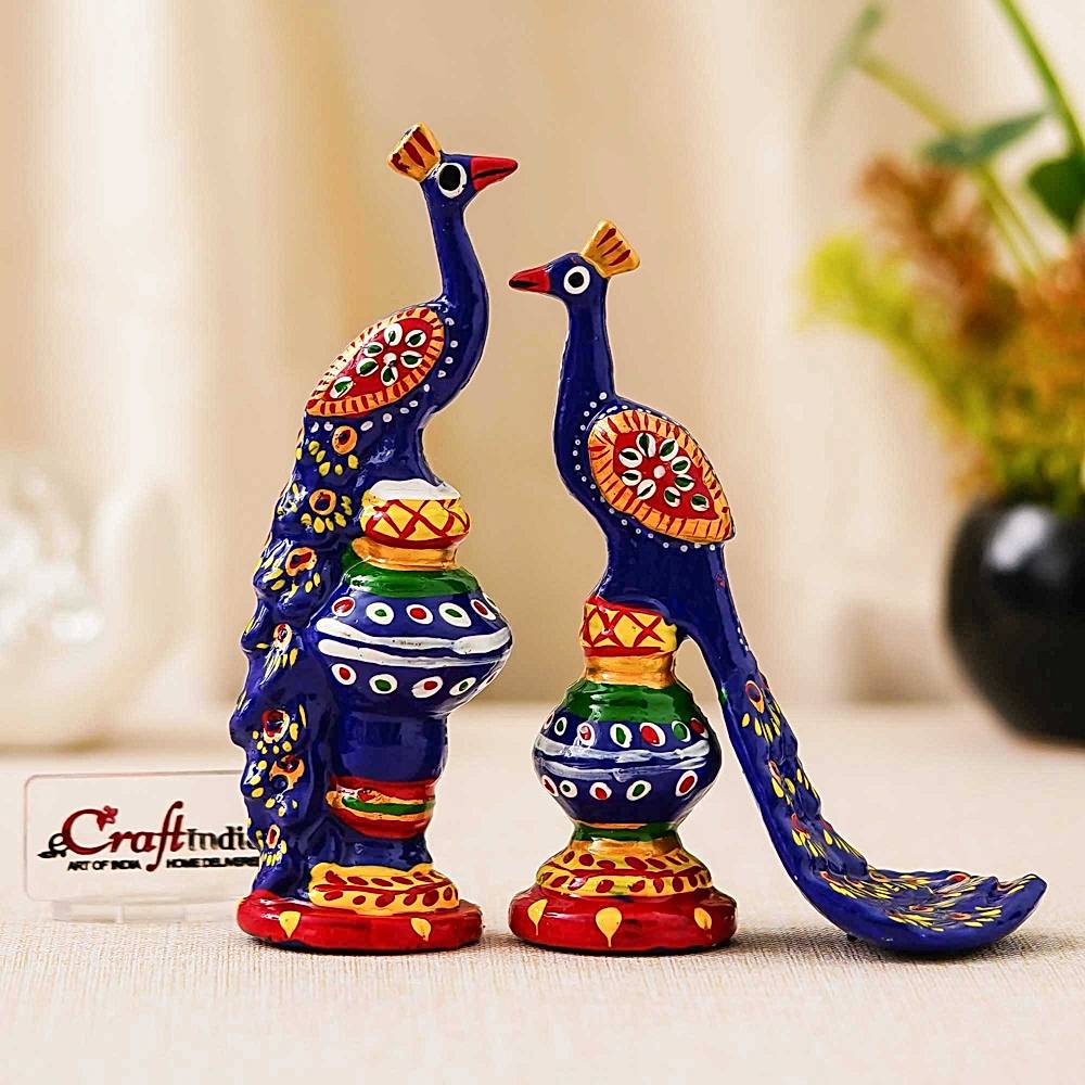 eCraftindia Beautiful Peacock Showpiece - 1 Unit