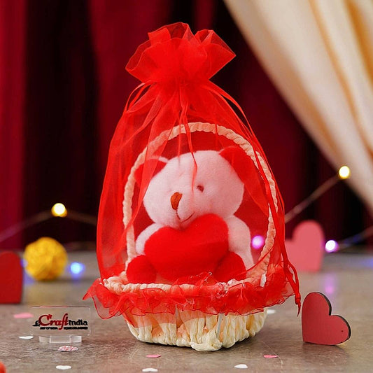 eCraftindia Love Heart Teddy Bear - 1 Unit