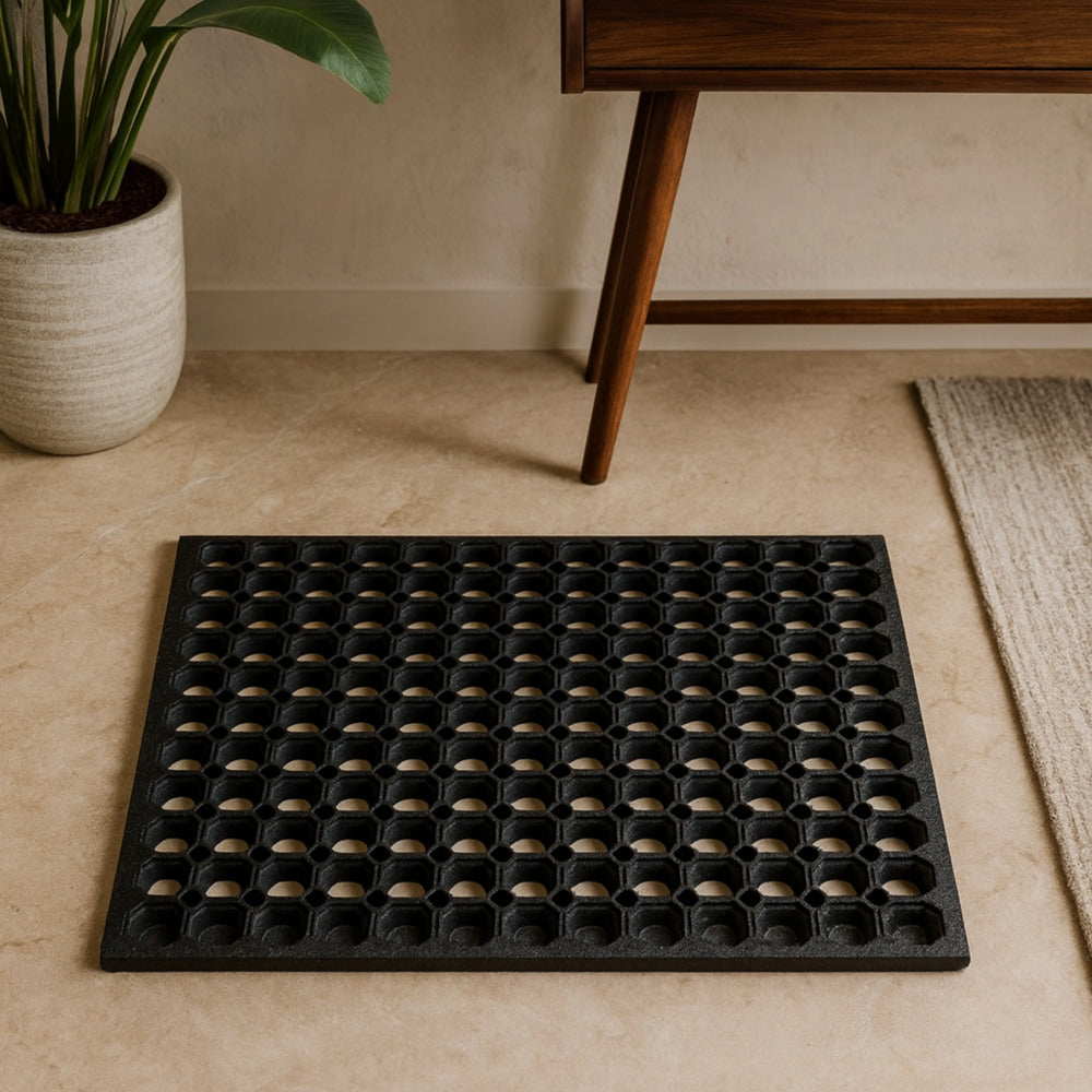 Elegant Weavers Hollow Big Door Mat Black 38X58 cm - 1 U