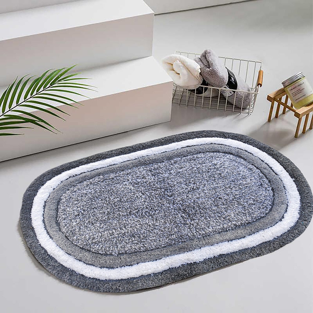 Elegant Weavers Oak Oval Door Mat Grey - 40x60 cm - 1 U