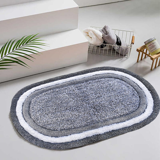 Elegant Weavers Oak Oval Door Mat Grey - 40x60 cm - 1 U