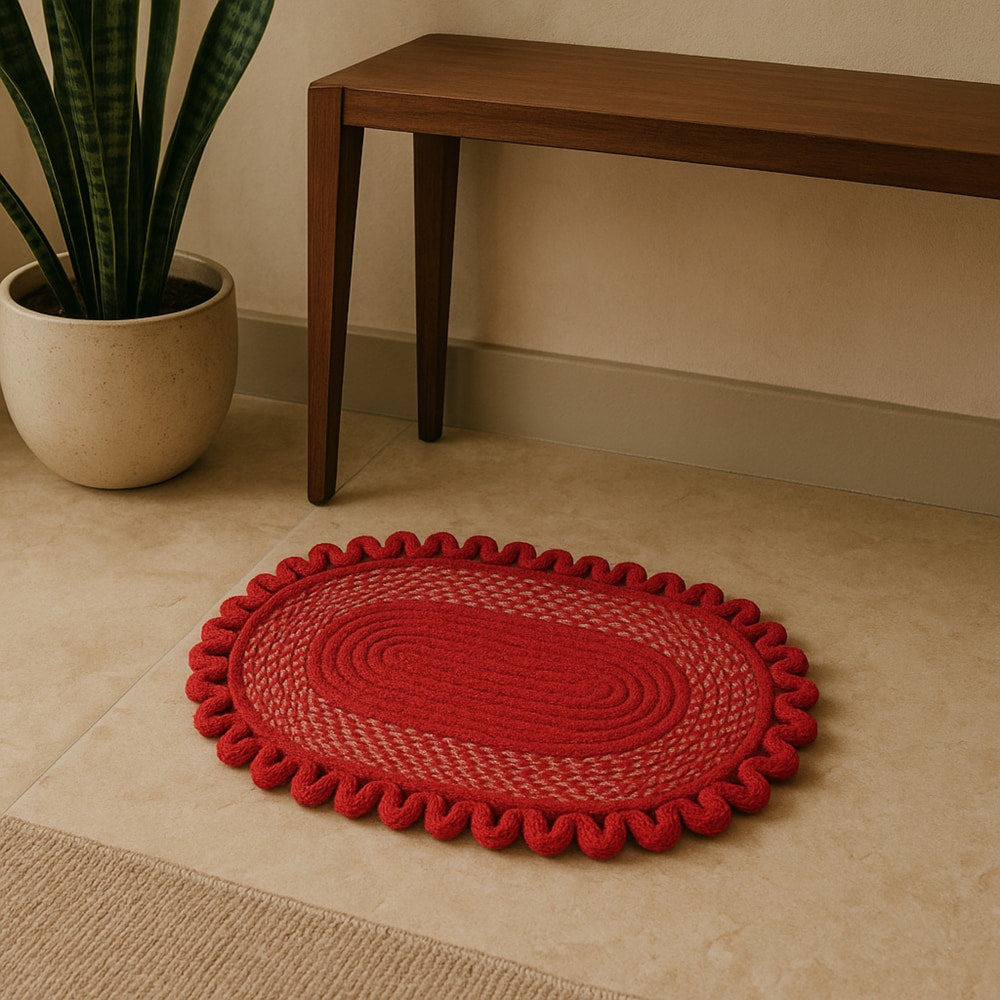 Elegant Weavers Panama Door Mat - Red - 38 x 58 cm