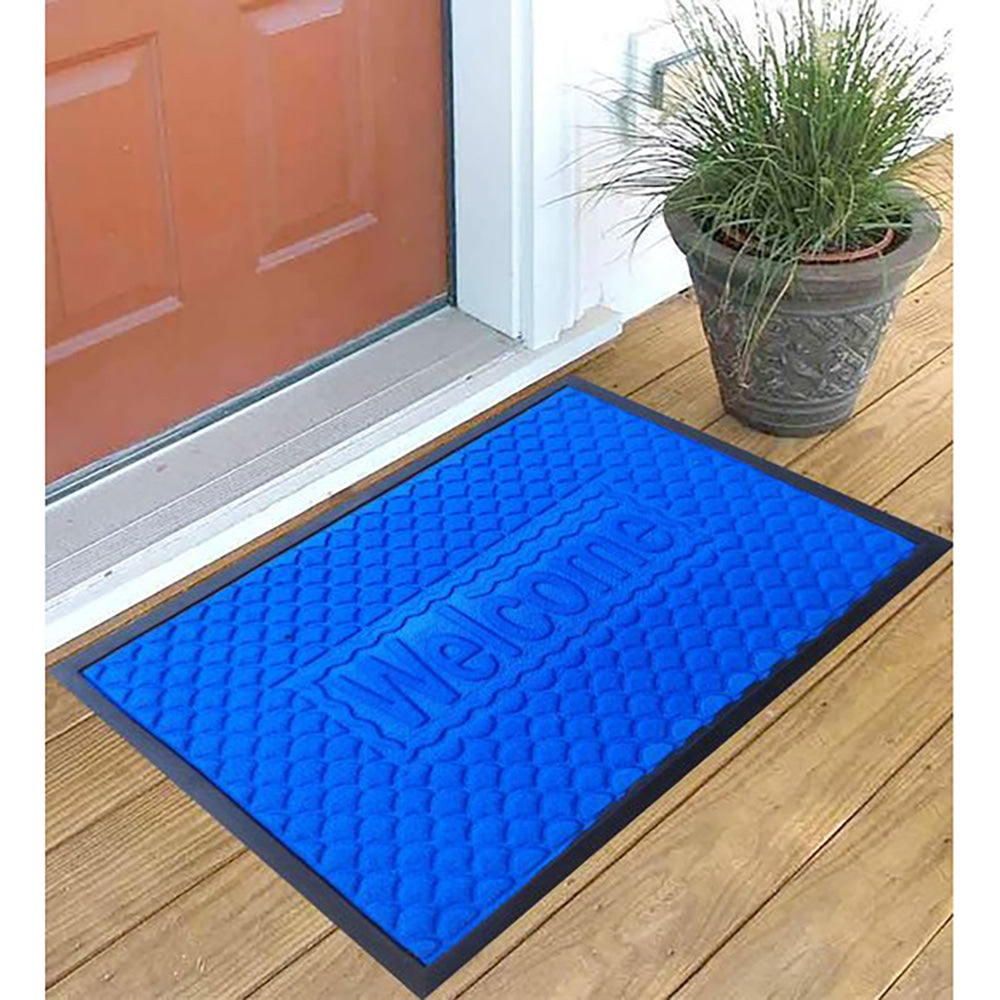 Elegant Weavers Welcome Door Mat Blue 40X60 cm - 1 U
