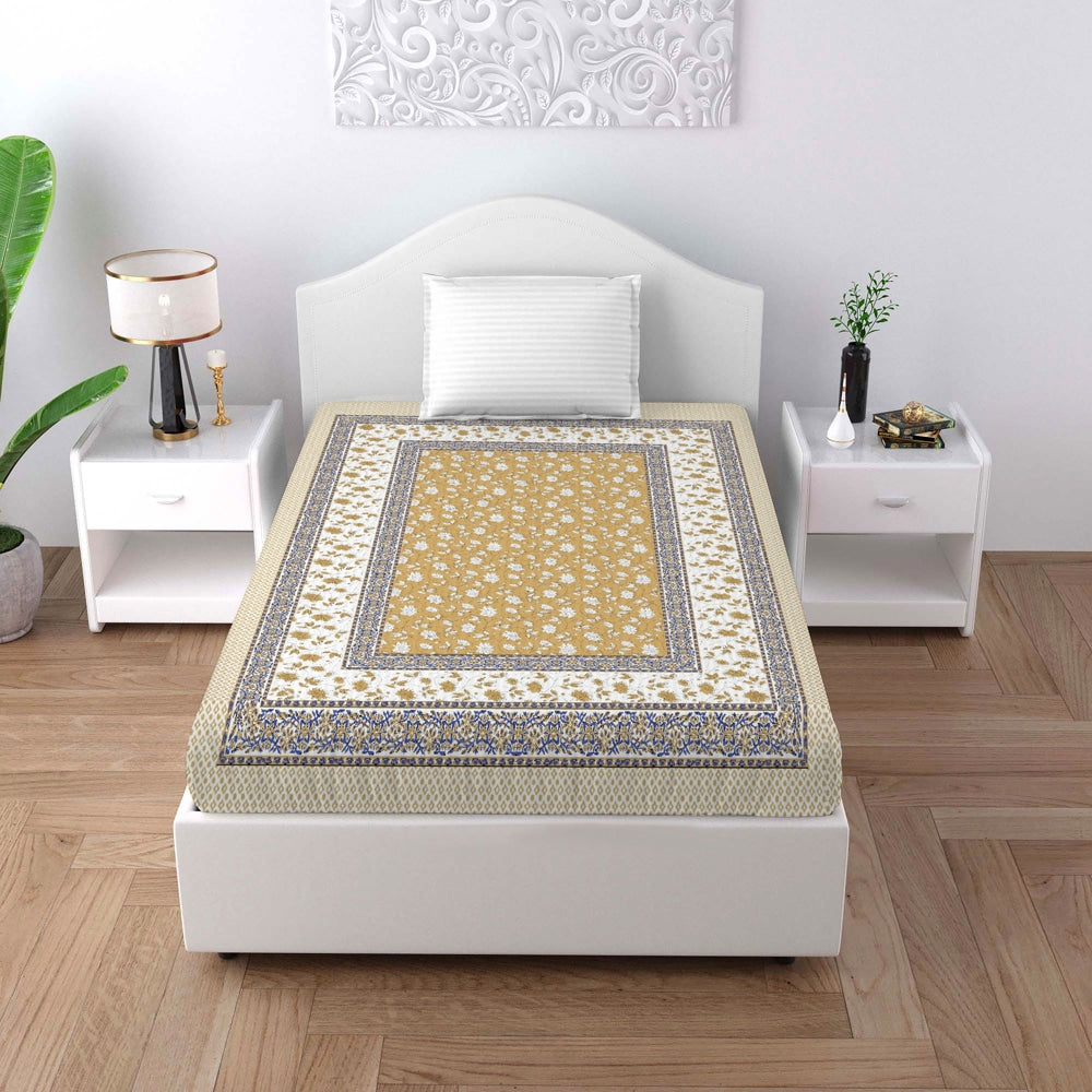 Elegant Weavers Zonet Pattern Single Bedsheet - 120 GSM - 1 U