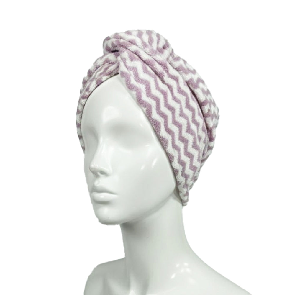EW Hair Wrap Absorbent Towel for Hair-Drying - Rust - 25x65 cm - 1 U