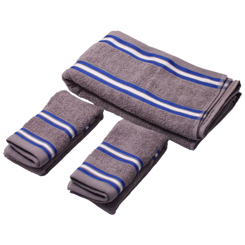 EW Towel Set 400GSM (Grey) - 1 Bath Towel + 2 Hand Towels - 1 U