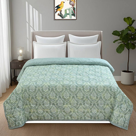 GoHome Alaxia Joy Double Comforter CDB04 (Light Green) 7 x 6.5 ft - 1 U