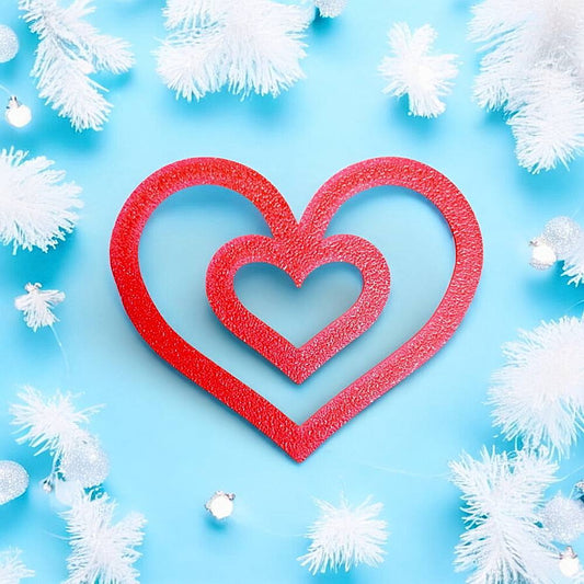 House Of Festivals 3D Printed Heart Shaped Book Mark - (Red) - 1 Unit