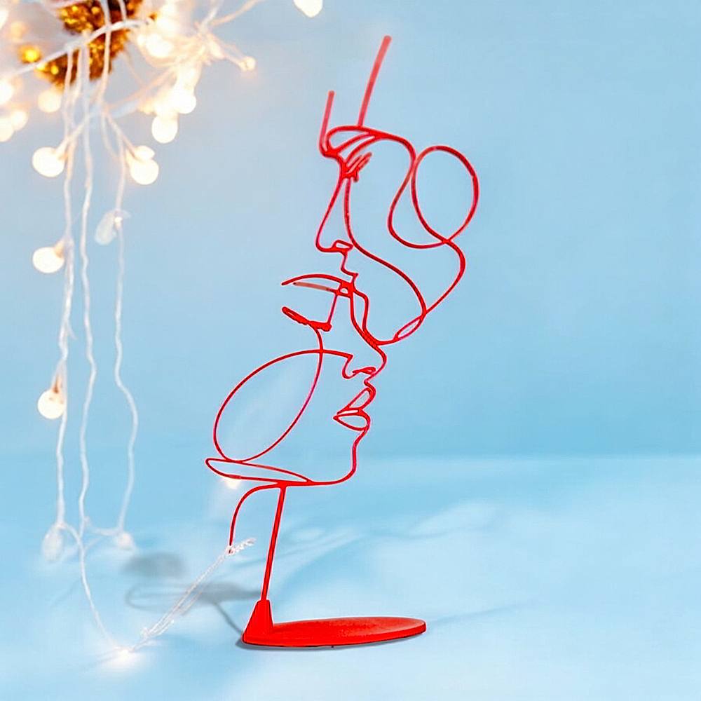 House Of Festivals 3D Printed Lovers Silhouette - (Red) - 1 Unit