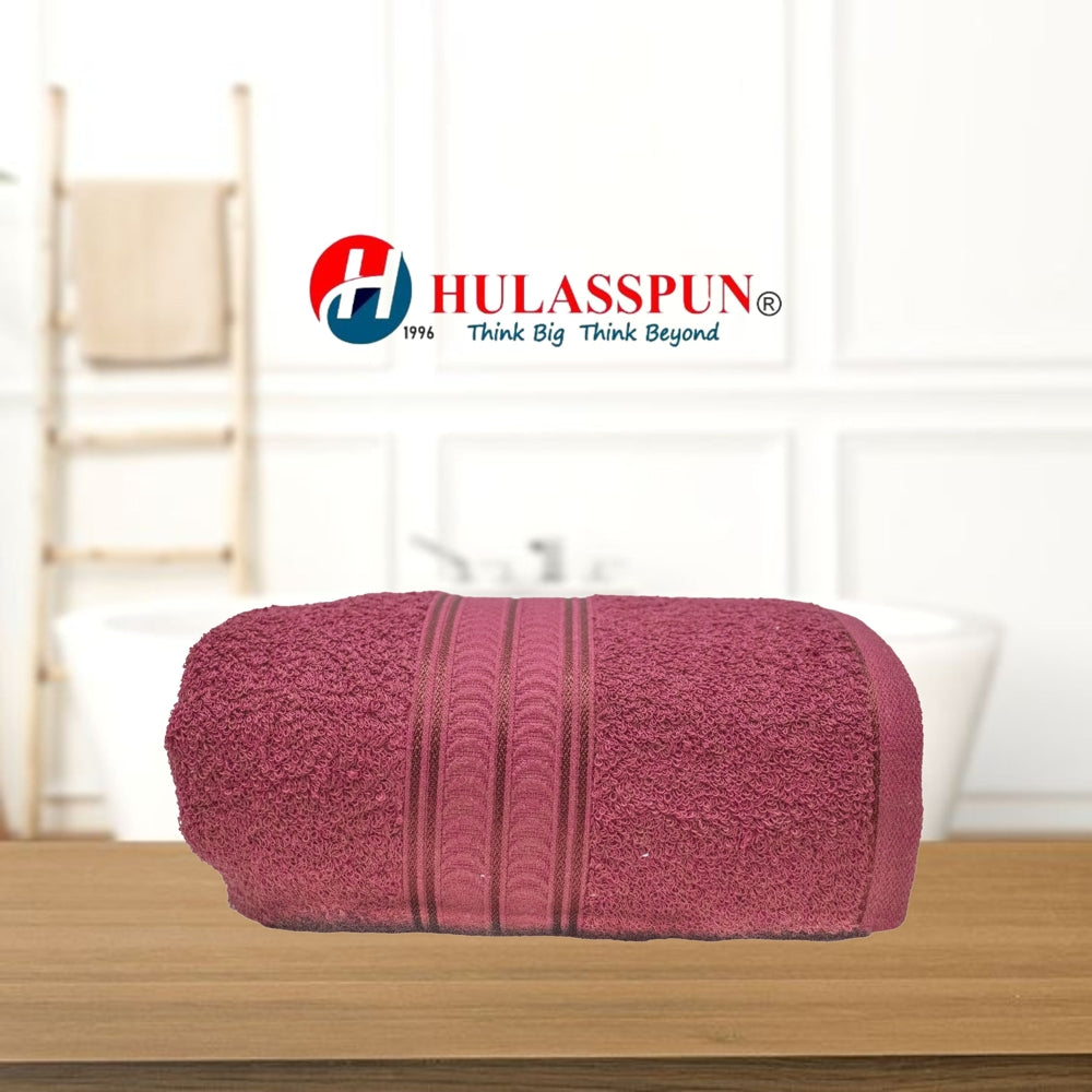 Hulasspun Aster Bath Towel GSM 410 - 70x140 cm (Maroon) - 1 U