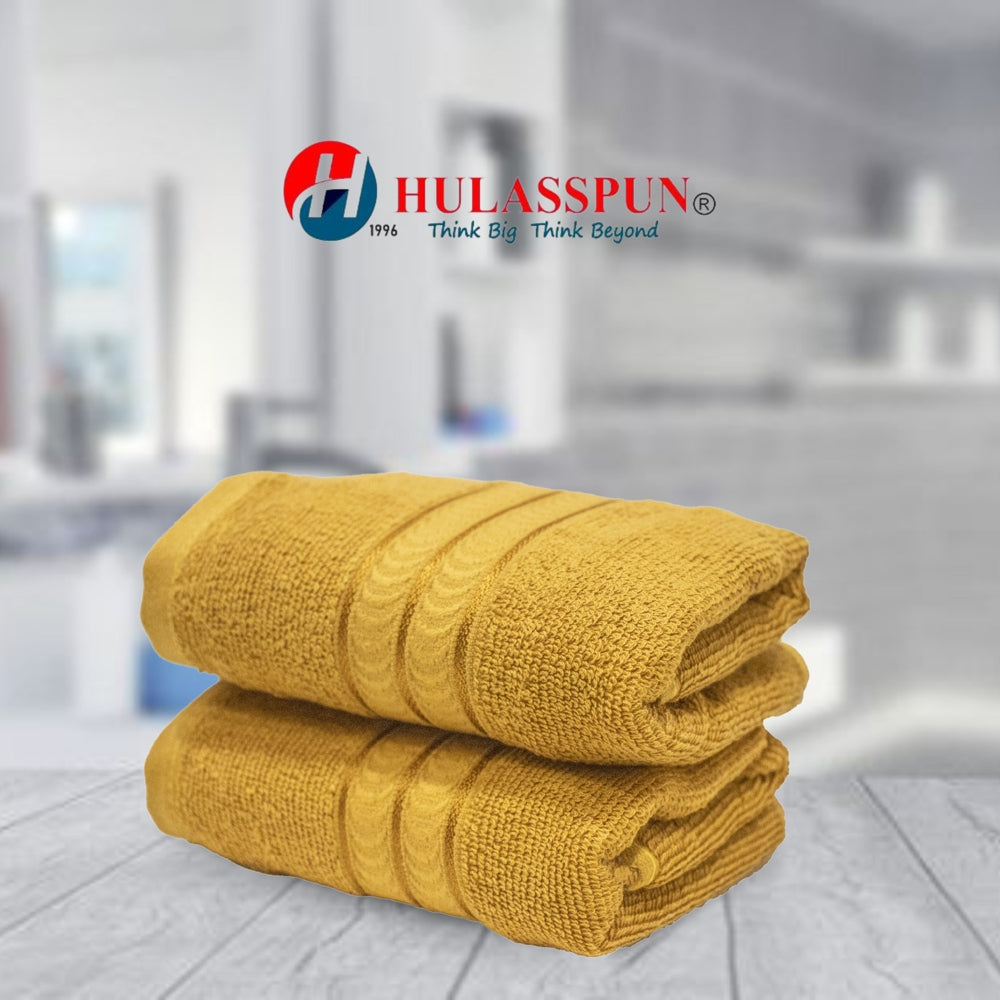 Hulasspun Aster Hand Towel GSM 420 - 40x60 cm (Golden) Set of 2 - 1 U