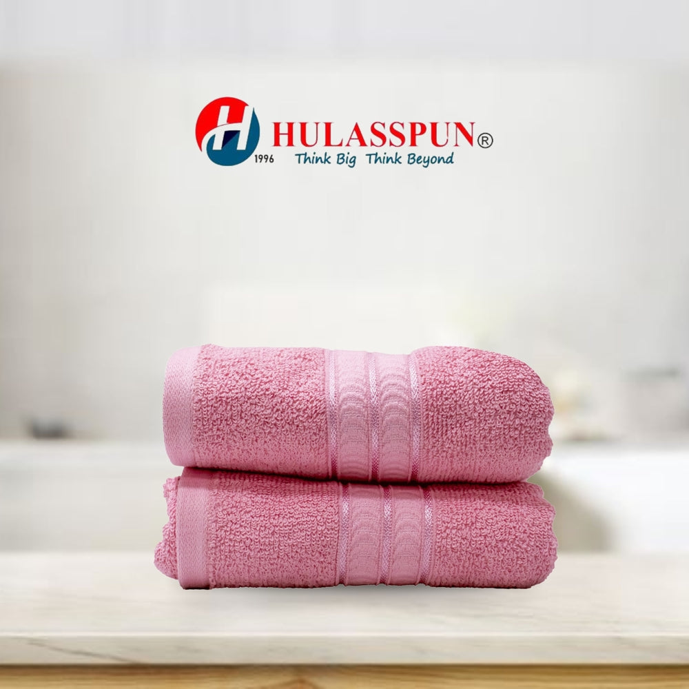 Hulasspun Aster Hand Towel GSM 420 - 40x60 cm (Pink) Set of 2 - 1 U