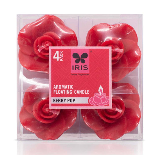 Iris Floater Candle - Berry Pop - 4 U