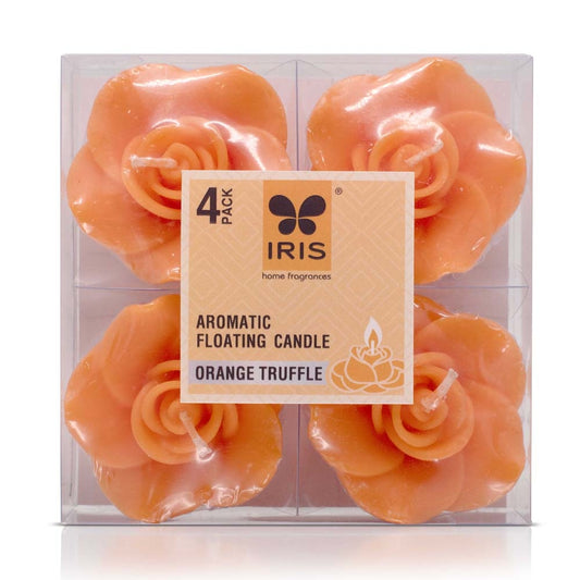 Iris Floater Candle - Orange Truffle - 4 U