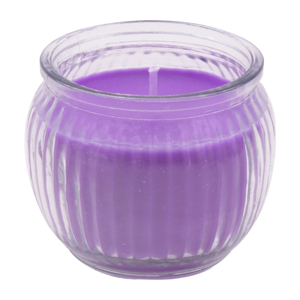 Iris Ribbed Jar Candle - Lavender - 1 U