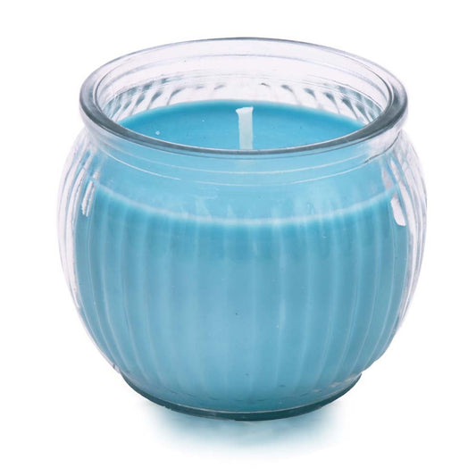 Iris Swirl Jar Candle - Cool Blue - 1 U