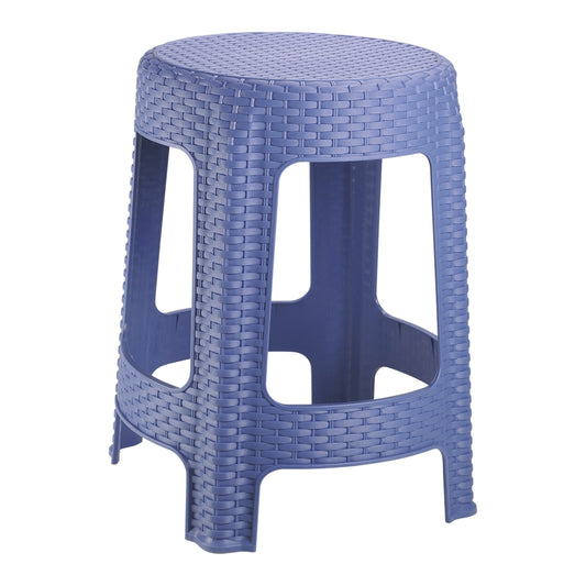 Joyo Cane Round Stool - Pleasant Blue - 1 U