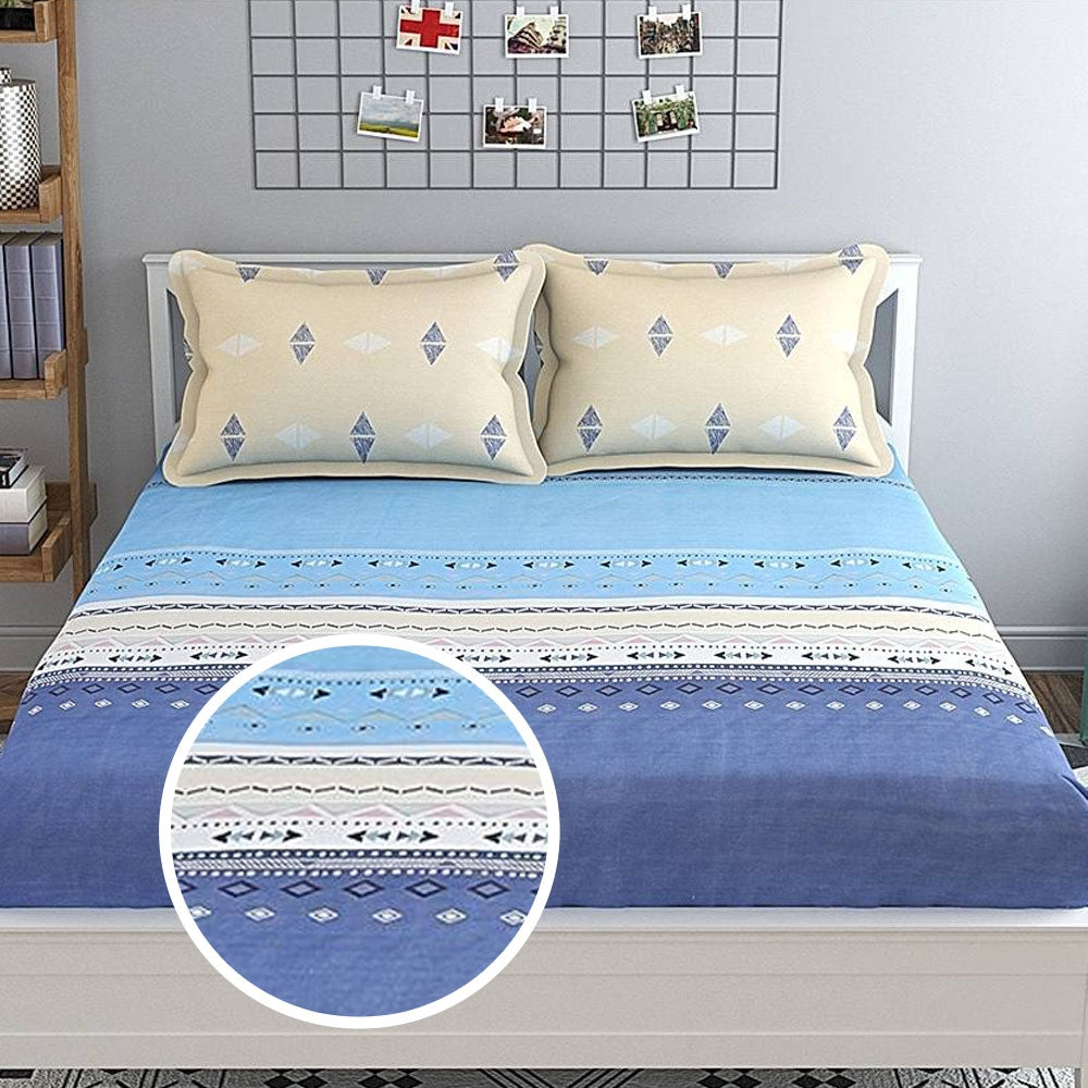 Mafatlal Plush Double Bedsheet 140 TC (08) - Floral - 274 x 274 cm