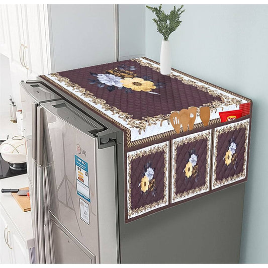 MHF Lotus Fridge Top Cover 01 (Brown) - 55 x 106 cm - 1 Unit