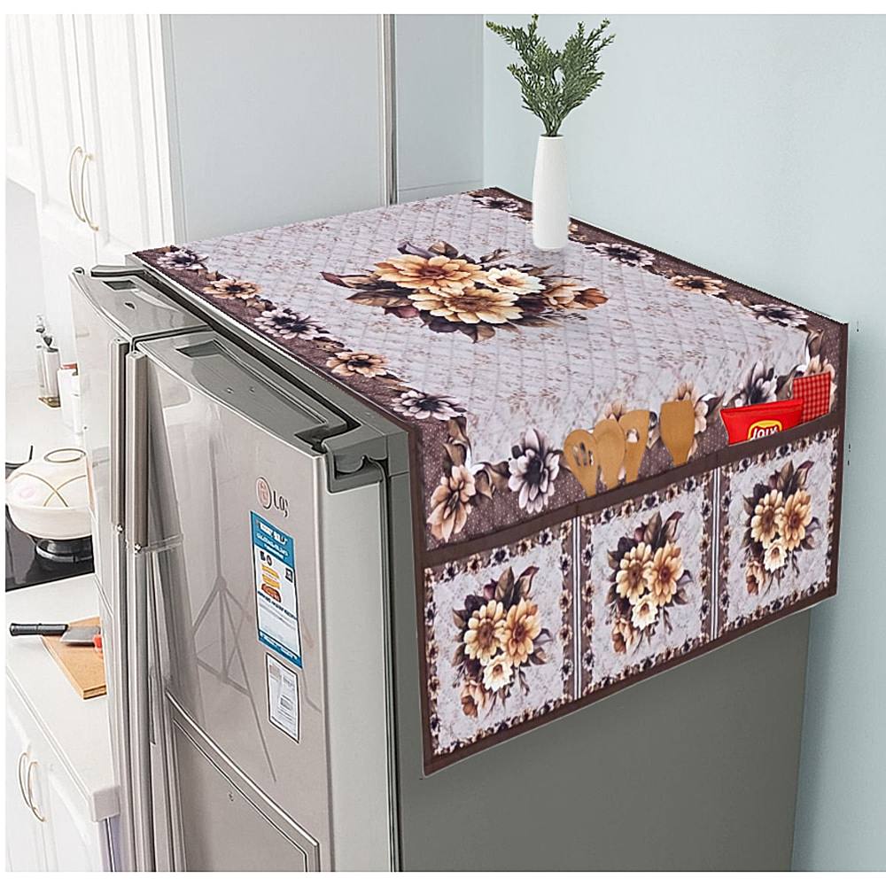MHF Lotus Fridge Top Cover 03 (Brown Ivory) - 55 x 106 cm - 1 Unit