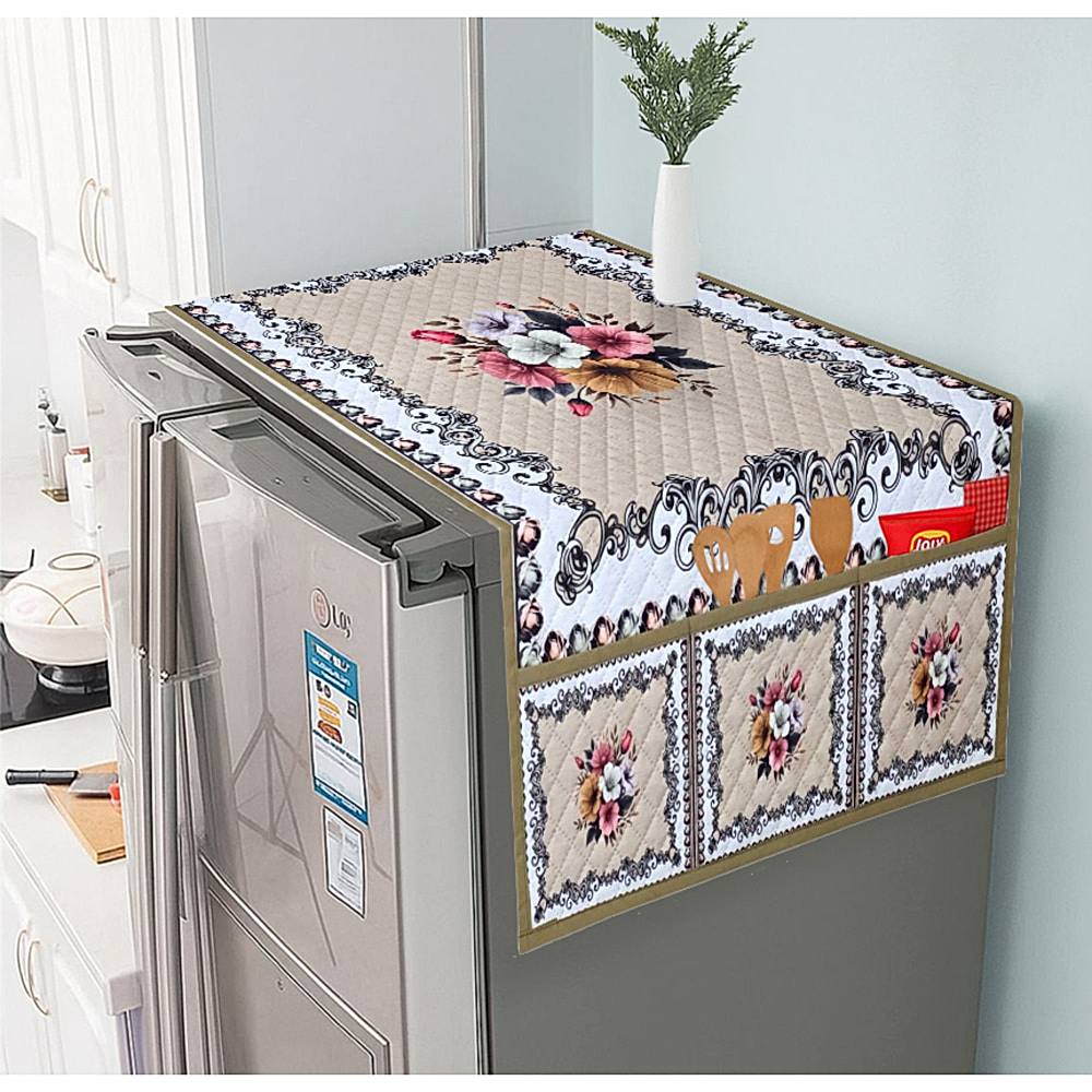 MHF Lotus Fridge Top Cover 03 (Gold Cream) - 55 x 106 cm - 1 Unit