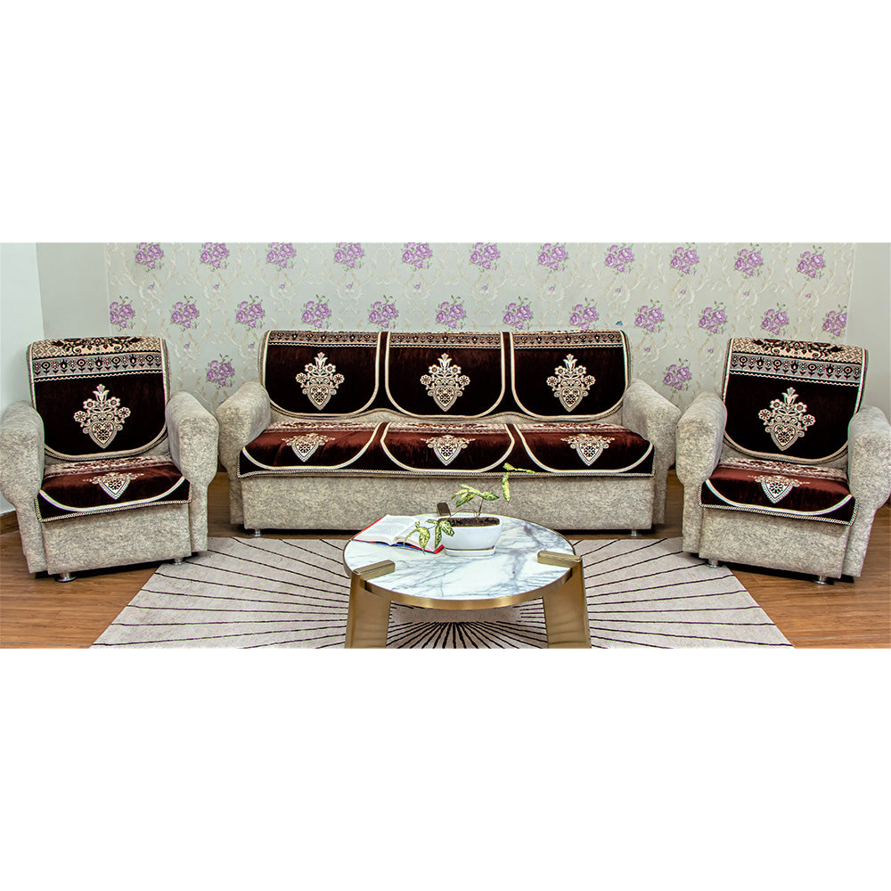 MHF Sofa Slip Cover Cloud Coffee - Coffee - 6 U