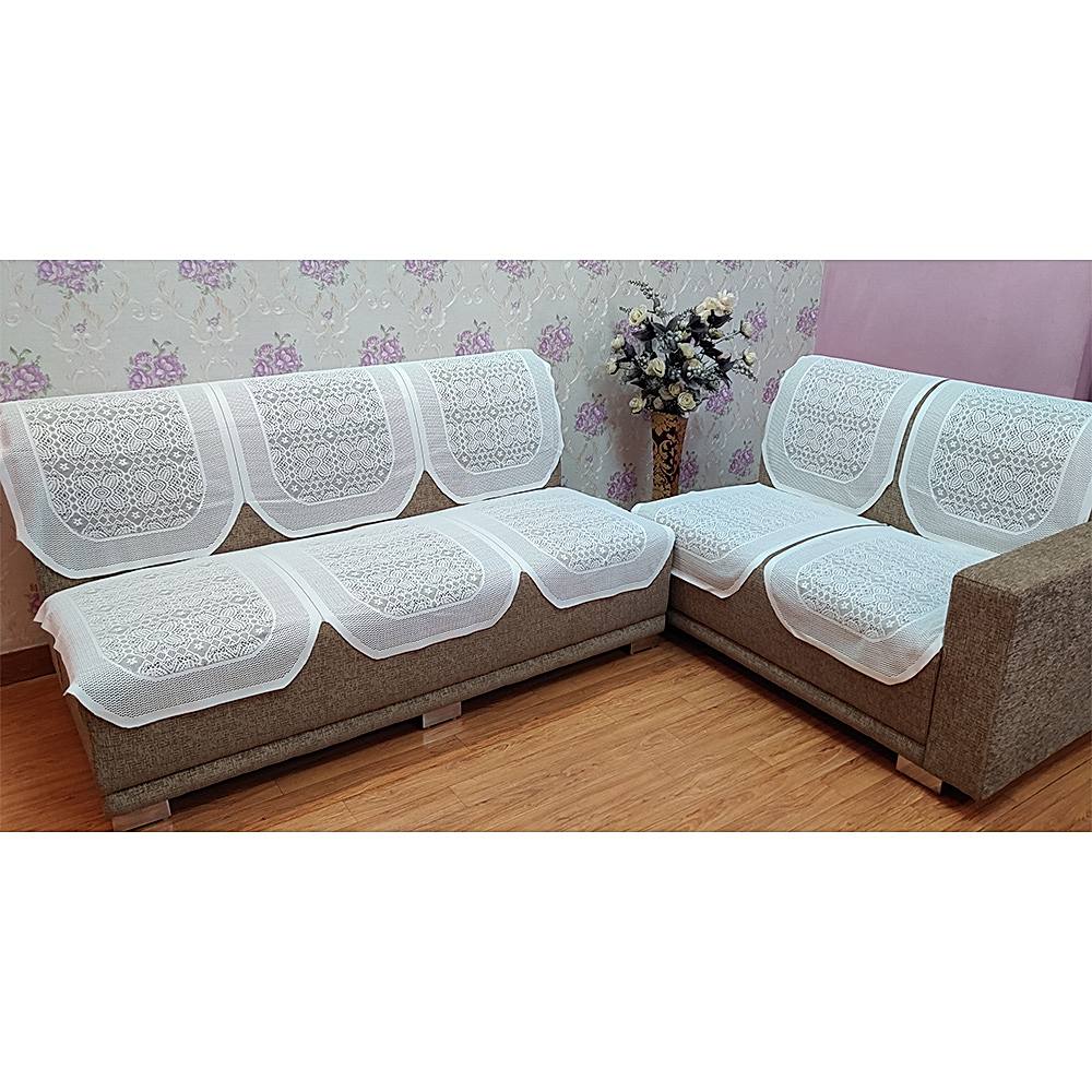 MHF Sofa Slip Cover Galaxy 05 - White 6 Pieces - 6 U