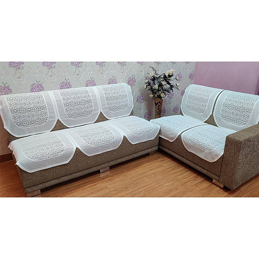 MHF Sofa Slip Cover Galaxy 05 - White 6 Pieces - 6 U