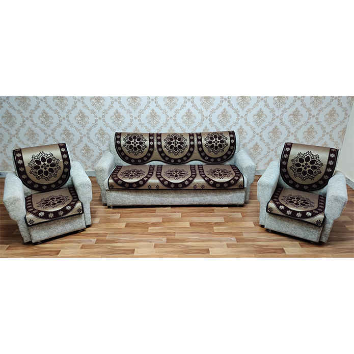 MHF Sofa Slip Cover Jazz 06 - Gold Maroon - Jazz 05