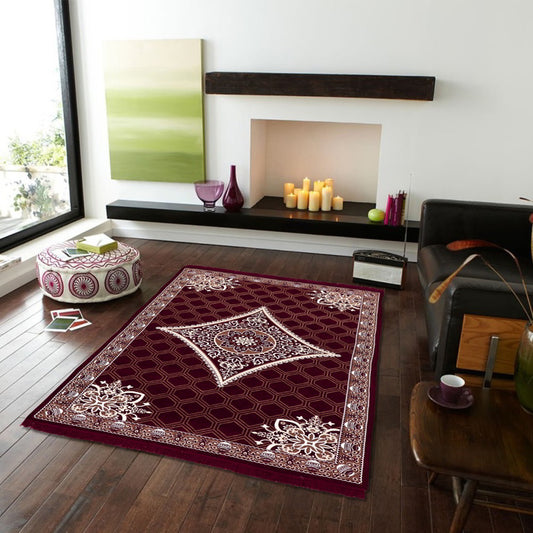 MHF Tulip Flooring Carpet Mat - Maroon - 1 U