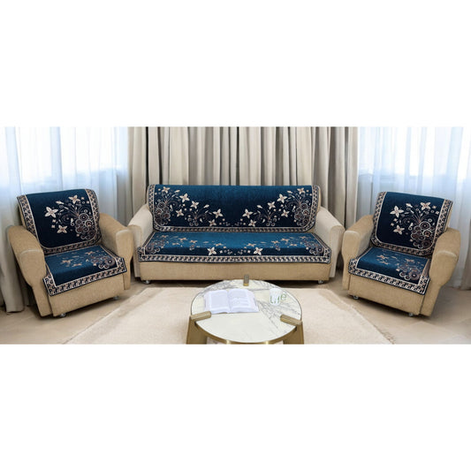 MHF Venue Ultrasonic Sofa Cover 09 (Aqua Black) 5 Seater - 1 Unit