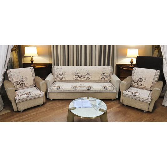 MHF Venue Ultrasonic Sofa Cover 13 (Gold) 5 Seater - 1 Unit