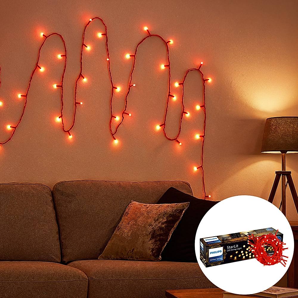 Philips 6W 72 LED StarLit String Light (Red) - 12 Meter - 1 U