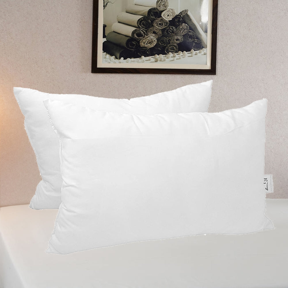 Recron Zest Fibre White Pillow - 2 U