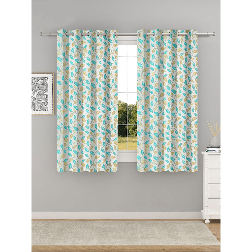 Shanplus Capricon Windows Curtain (Aqua) 112 x 150 cm - 1 Pcs