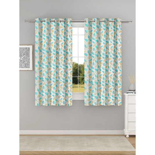 Shanplus Capricon Windows Curtain (Aqua) 112 x 150 cm - 1 Pcs