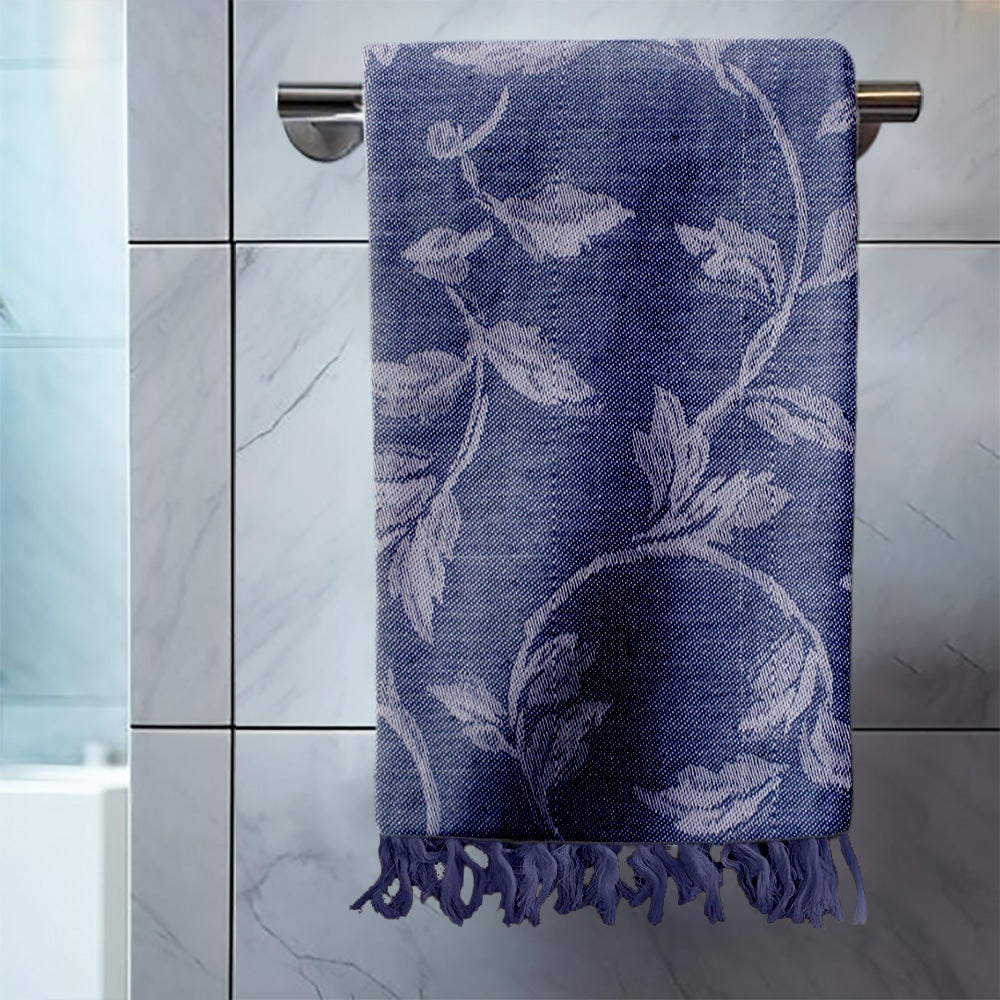 Sheetal World Bath Towel Jacquard-3060 210 GSM Blue - 1 U