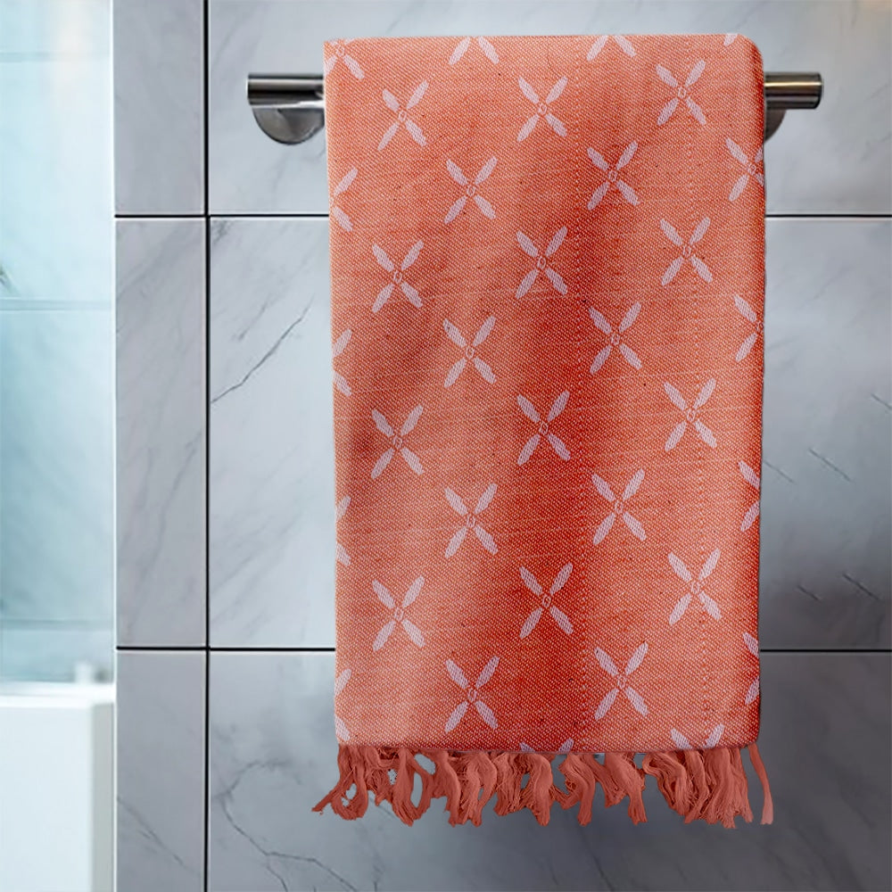 Sheetal World Bath Towel Jacquard-3060 210 GSM Peach - 1 U