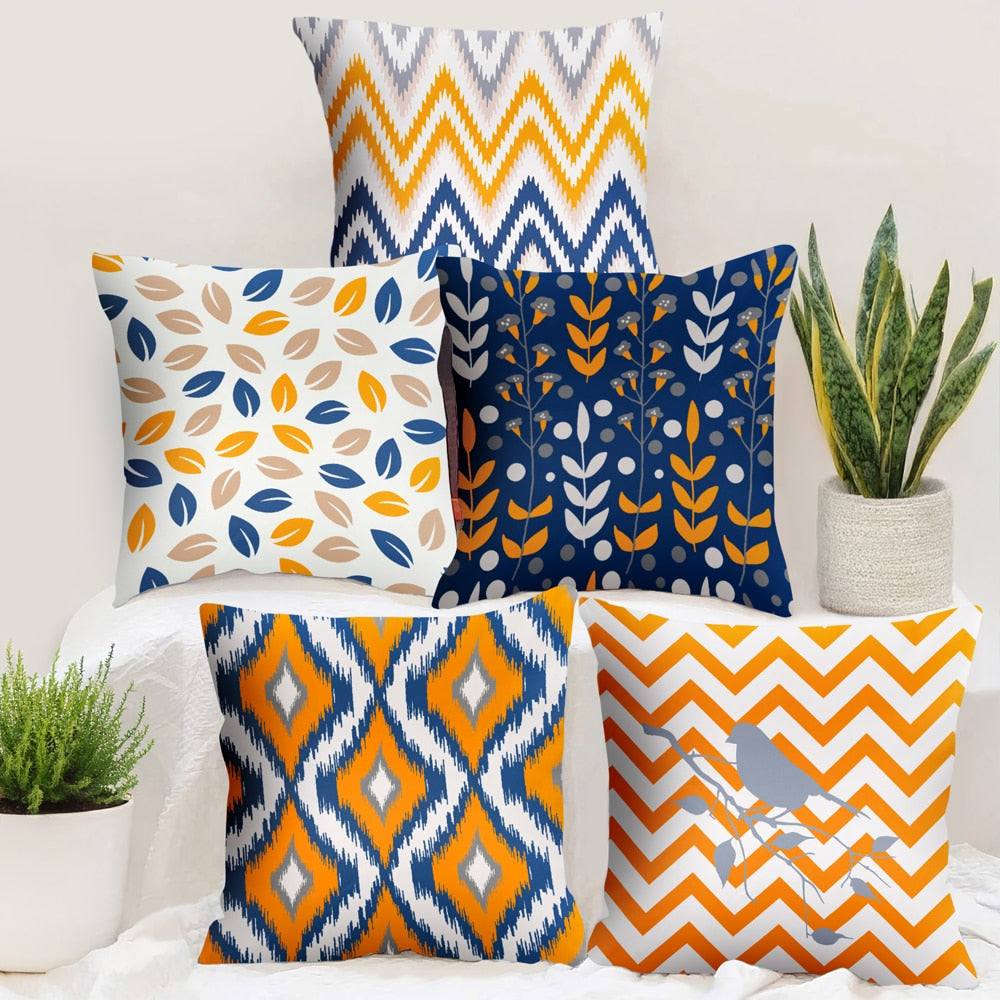 Story At Home Geometric Cushion Cover (D1) 40x40 cm - Set of 5 - 1 U