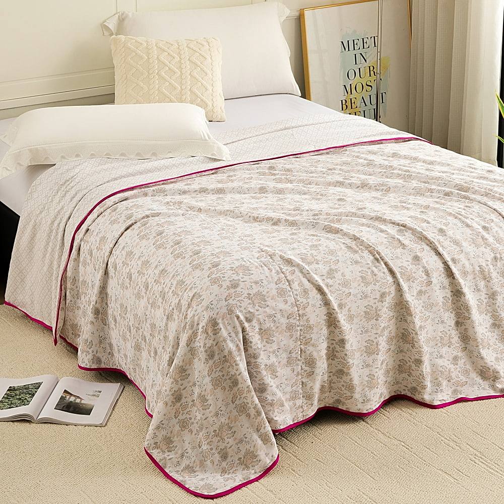Story At Home Printed Single Dohar (Baby Pink) 144 x 220 cm - 1 Unit