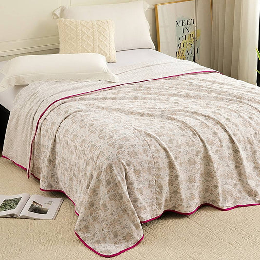 Story At Home Printed Single Dohar (Baby Pink) 144 x 220 cm - 1 Unit