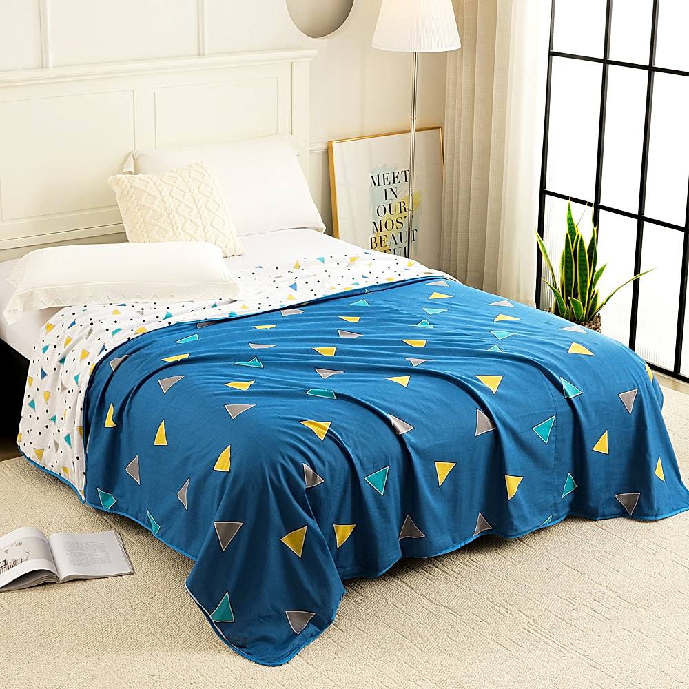 Story At Home Printed Single Dohar (Dark Blue) 144 x 220 cm - 1 Unit