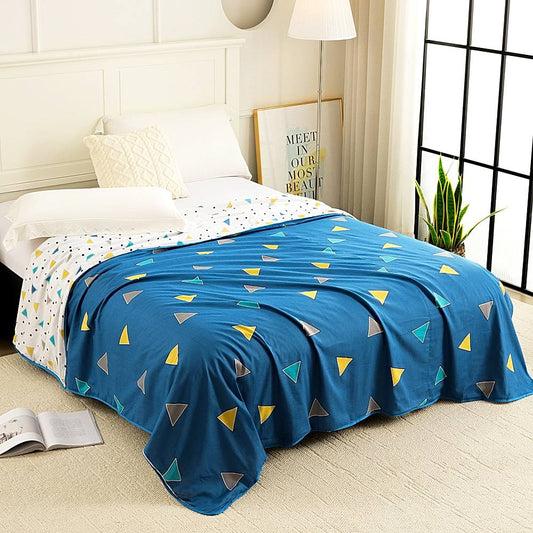 Story At Home Printed Single Dohar (Dark Blue) 144 x 220 cm - 1 Unit