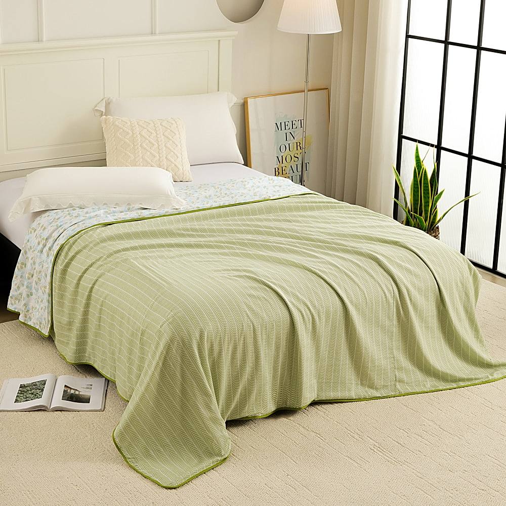 Story At Home Printed Single Dohar (Green) 144 x 220 cm - 1 Unit