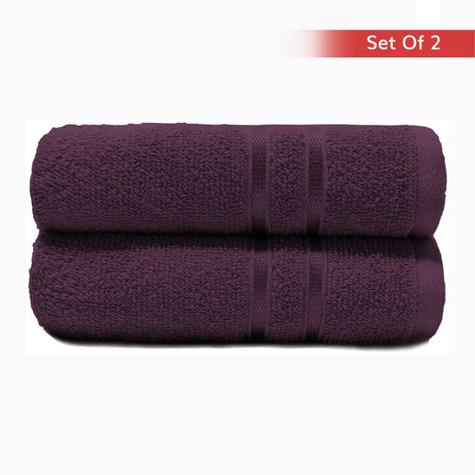 Trident CL Hand Towel 400 GSM (Black Currant) 40x60 cm - 2 Towels - 2 U