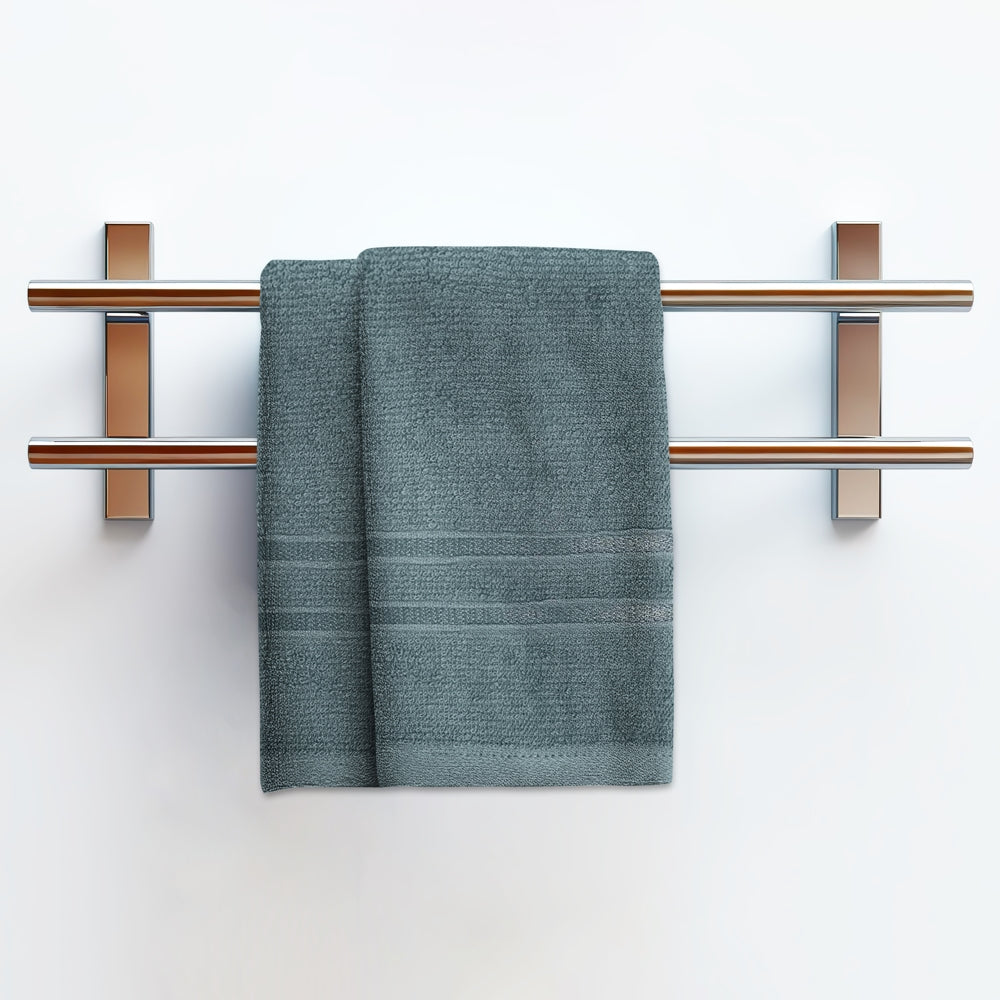 Trident Home Elegance Cl Hand Towel 400 Gsm (New Grey) 40 x 60 cm - Pack Of 2 - 1 Unit
