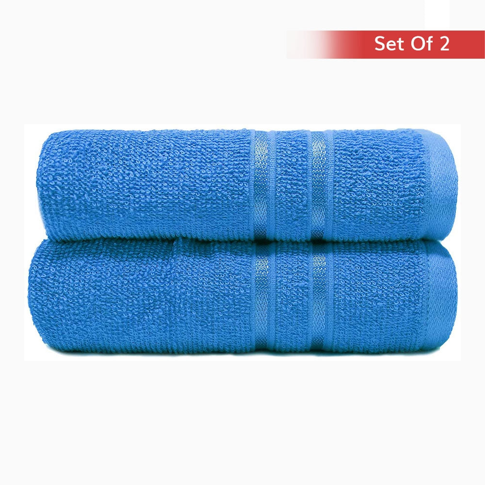 Trident Home Elegance Cl Hand Towel 400 Gsm (Ocean Blue) 40 x 60 cm - Pack Of 2 - 1 Unit
