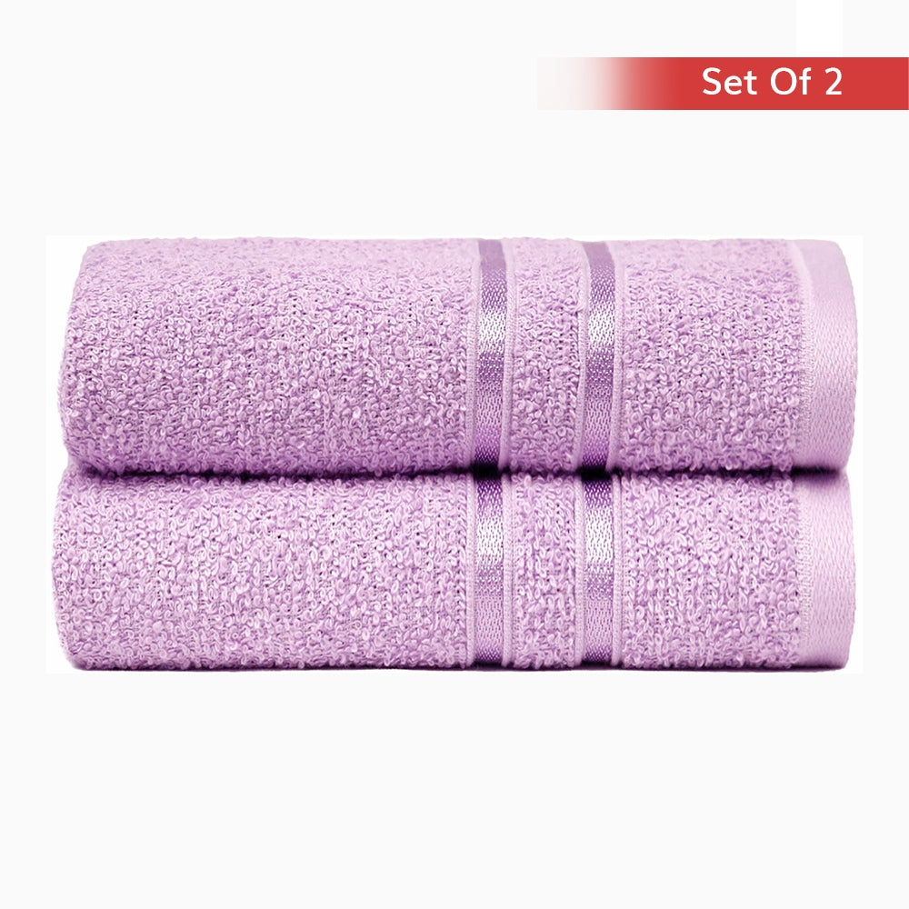 Trident Home Elegance Cl Hand Towel 400 Gsm (Violet Sky) 40 x 60 cm - Pack Of 2 - 1 Unit