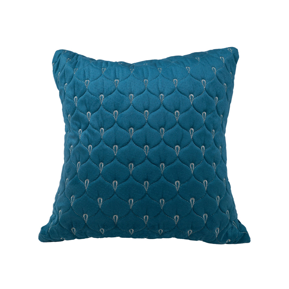 VAA Embossed Diamond Holland Cushion Cover D18 (Teal Green) - 40x40 CM - 1 U
